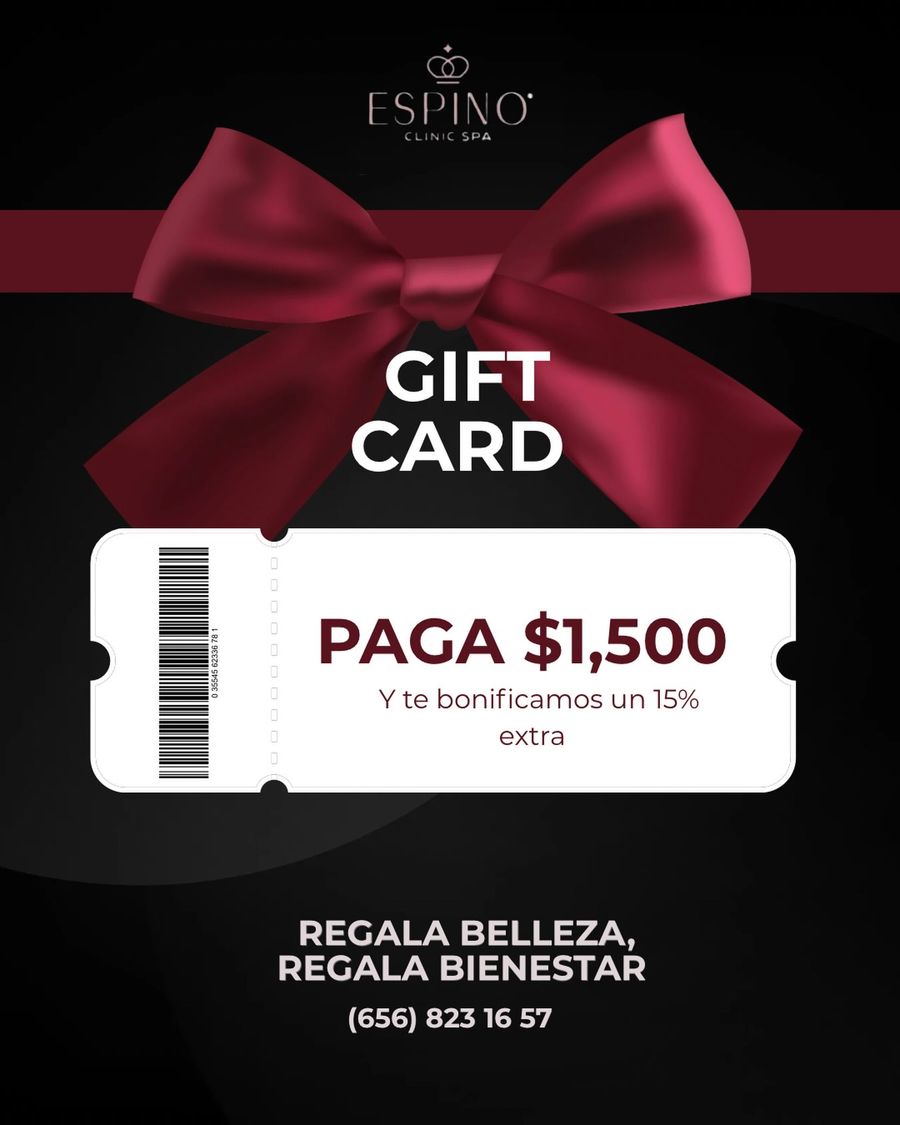 Gift Card Espino: paga 1,500 pesos y recibe 15% extra